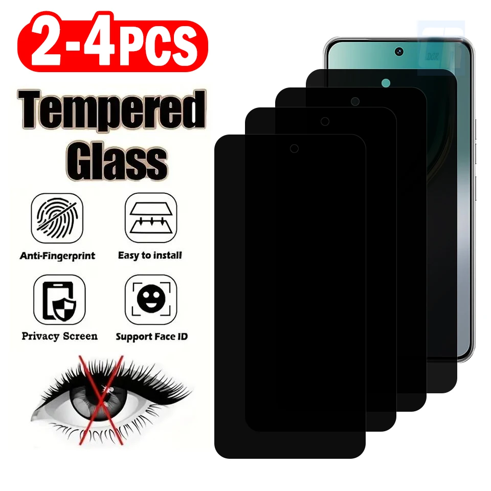 

2-4pcs Privacy Protective Tempered Glass for Tecno Camon 40 30 Pro 20 Premier 19 Neo Anti Spy Screen Protectors