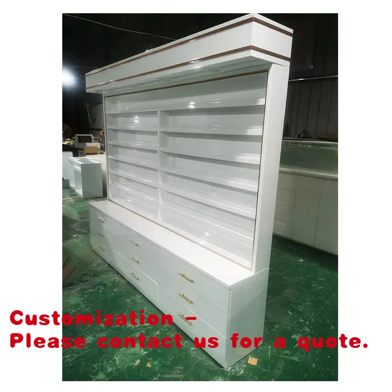 

Customize.Luxury Salon and Nail Spa Furniture Cabinet Nail Polish Shelf Rack Display with Led Light