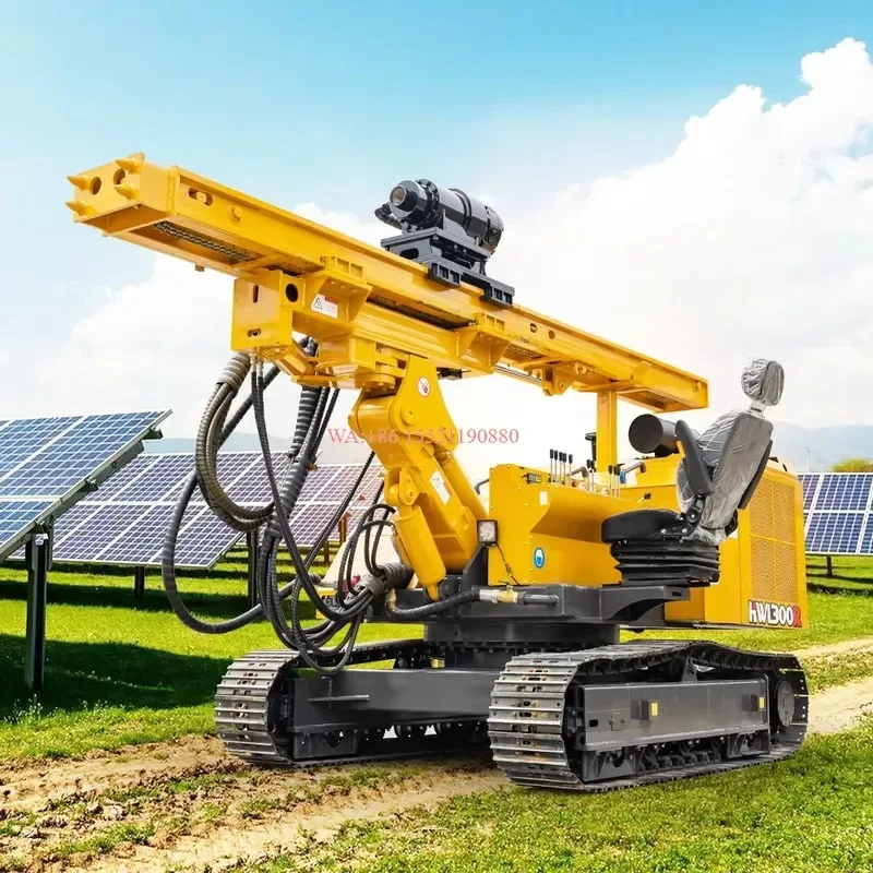 wmwmnu for Hengwang HWL300R Solar Pile Driver Crawler Piling Machine Photovoltaic Post Driving Rig for Mountain PV