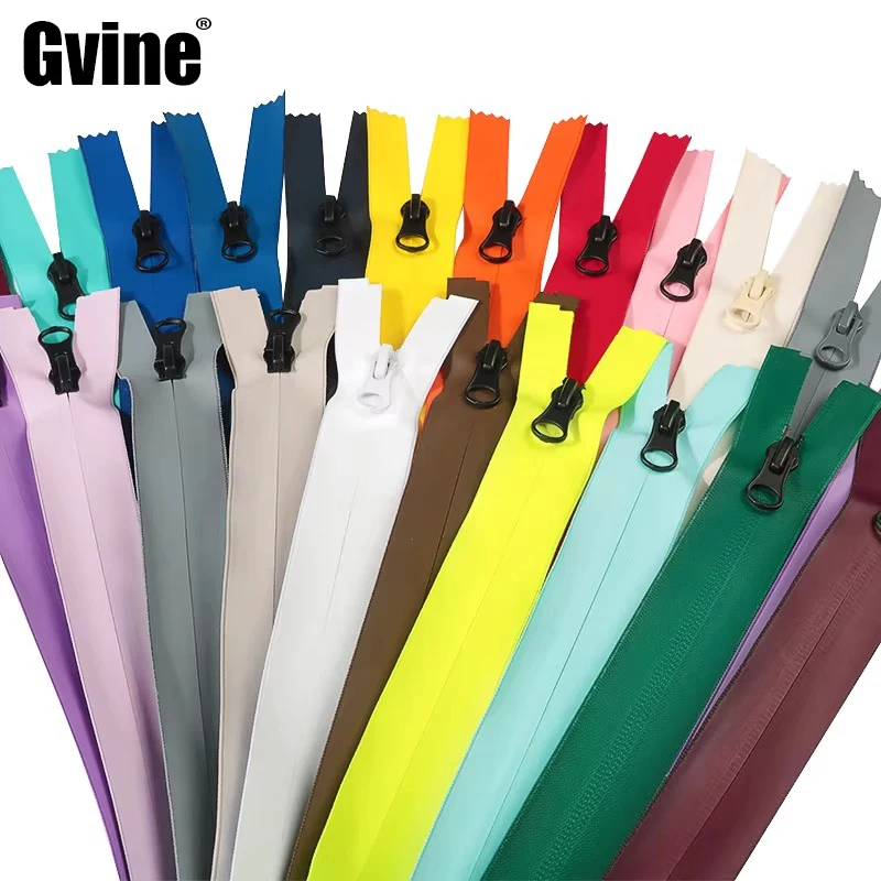 

5Pcs Multicolor 5# Waterproof Nylon Zippers 20/80cm Close Open-End Invisible Zipper for Sewing Jacket Raincoat Bag DIY Crafts