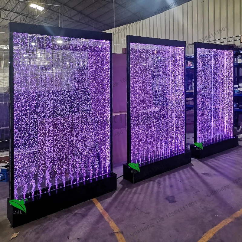 Customization.Modern Luxury Led Acrylic Aquarium Water Bubble Wall Screen Room Divider Home Decor