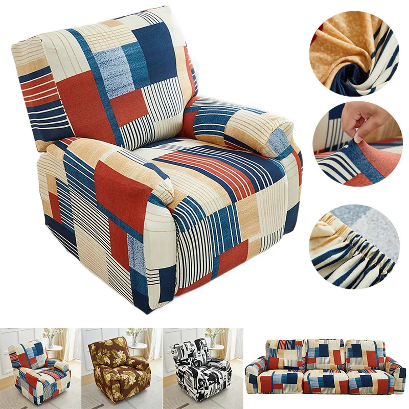 

New 1/2/3seater Elastic Recliner Sofa Cover Washable for Living Room Stretch Armchairs Slipcover Couch Cover Protects Furniture