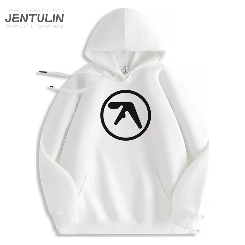 Punk Aphex Twin Print Sweatshirts Oversize Hip Hop Pullover Men Streetwear Harajuku Hoodies Goth Hooded Tops Winter Clothing Y2k