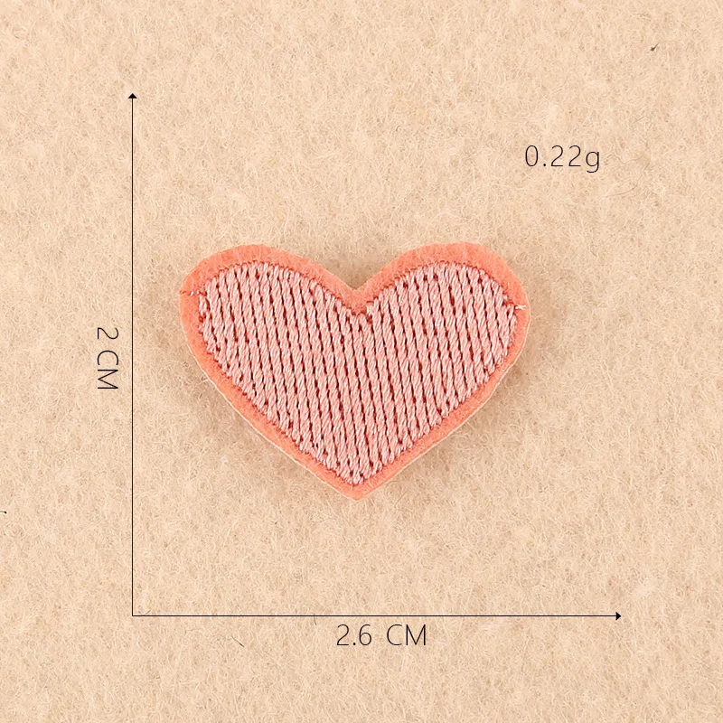 5pcs 20 Color Mini Heart Love DIY Embroidered Patch for Kids Clothing Shoes Bag Decoration Hole Repair Iron on Clothes Appliques