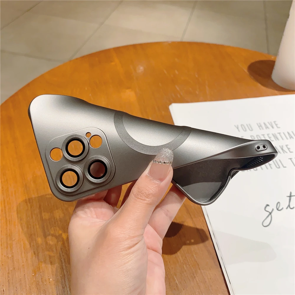 Magsafe-funda de teléfono suave para iPhone 15 Pro Max 14 13 12 Mini 11 XR XS X 7 8 Plus, cubierta de protección de lente de vidrio de carga inalámbrica