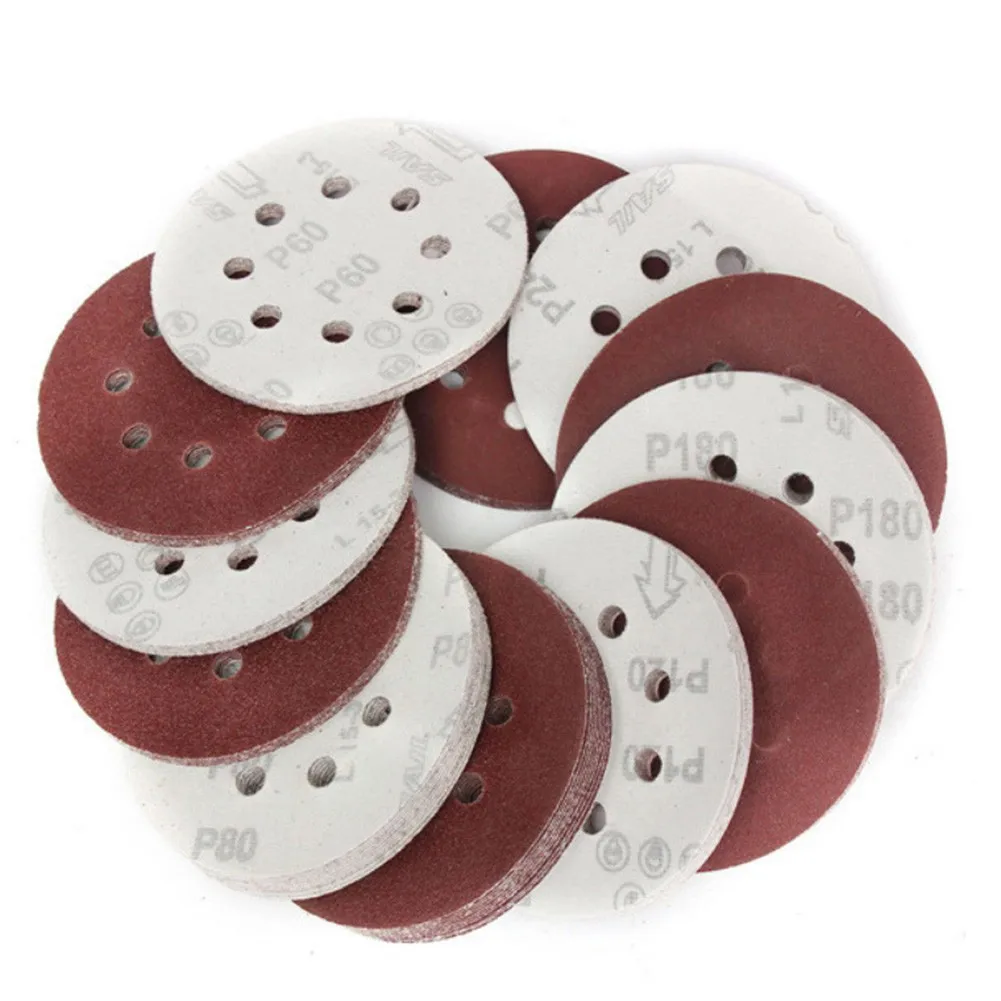 

20pcs 5Inch 125mm Round Sandpaper 8-Hole Sanding Discs Hook And Loop Grit 40-2000 Orbital Sander Pad For Polishing Wood Metal