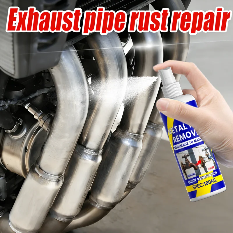 Farienne 100ML Metal Rust Remover Spray Quick Rust Cleaner for Car Metal Parts Exhaust Pipe Faucet Multi-Purpose Renovation
