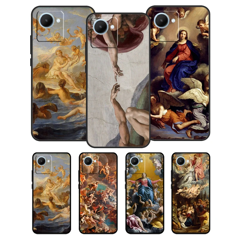 Art Fresco Michelangelo Creation of Adam For Realme C11 2021 C15 GT Master GT Neo2 8 Pro 8i For C31 C35 C25 C25s C21Y C25Y Cover