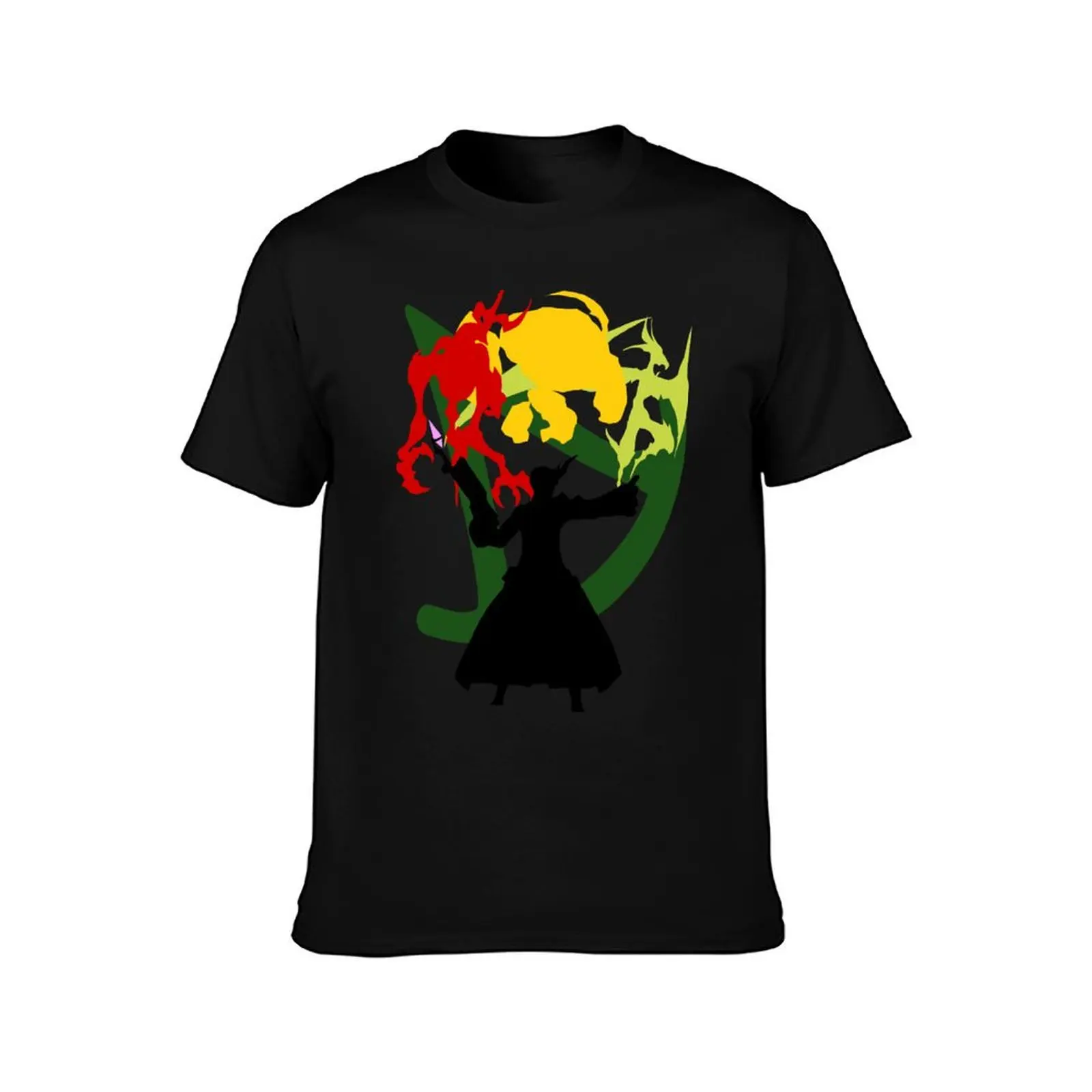 Summoner Egis (Black Silhouette) T-Shirt Summer Casual Cotton Tee Oversized Streetwear Tops Vintage Graphic Print
