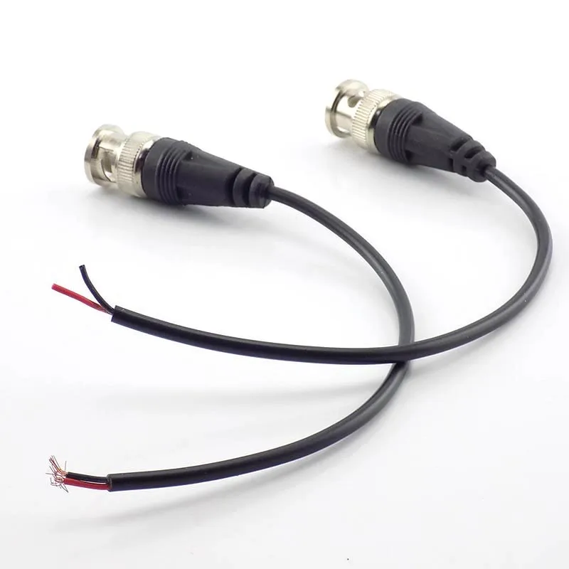 BNC Connector Male to Double Female Plug DC Power Cable Pigtail Wire Adapter Line For CCTV Camera Home Security BNC Monitor A5