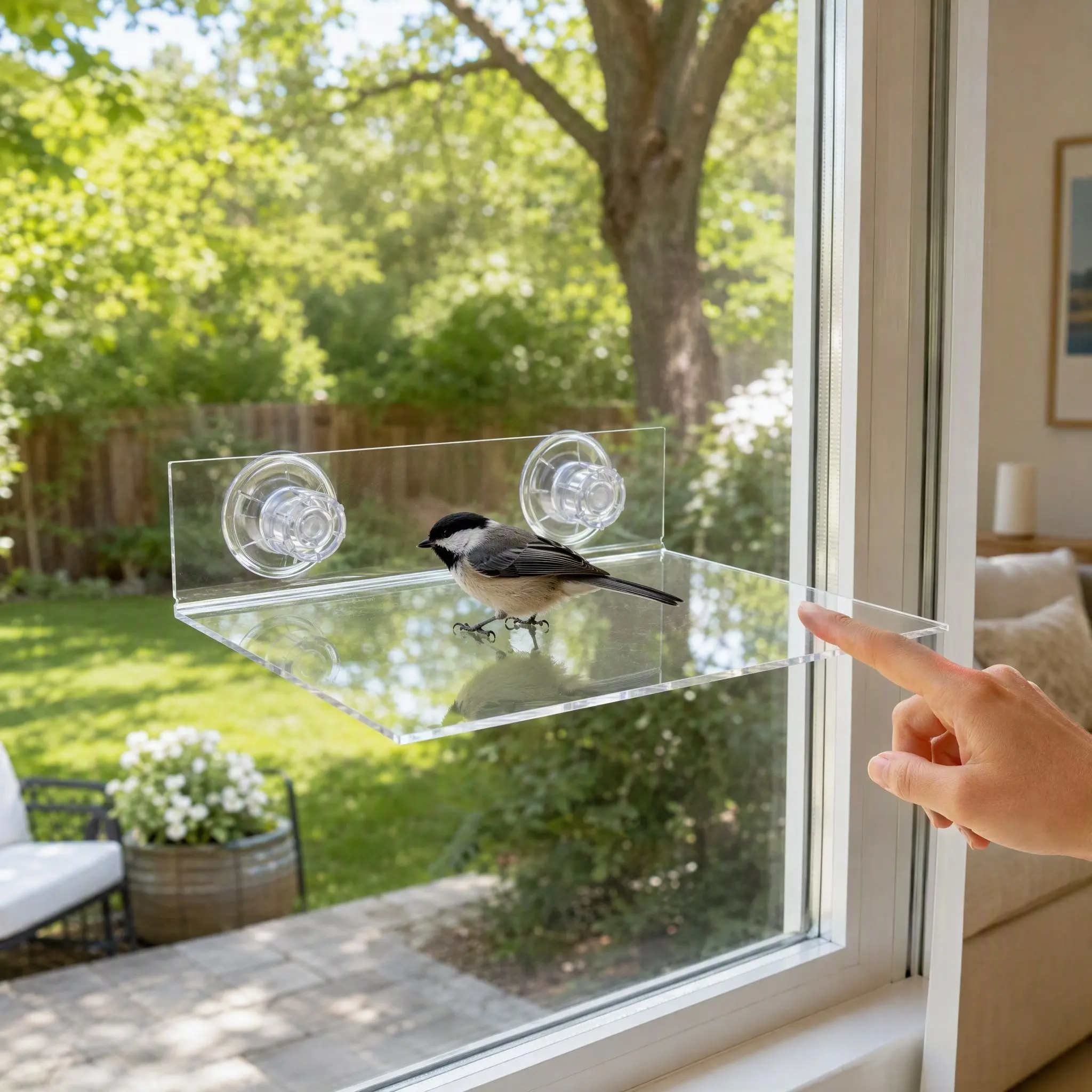 Parrot Platform Suction Cup Stable Perch Shower Window Wall Bath Stand Rack for Cockatoo Macaw Parakeet Bird Cage Accessory