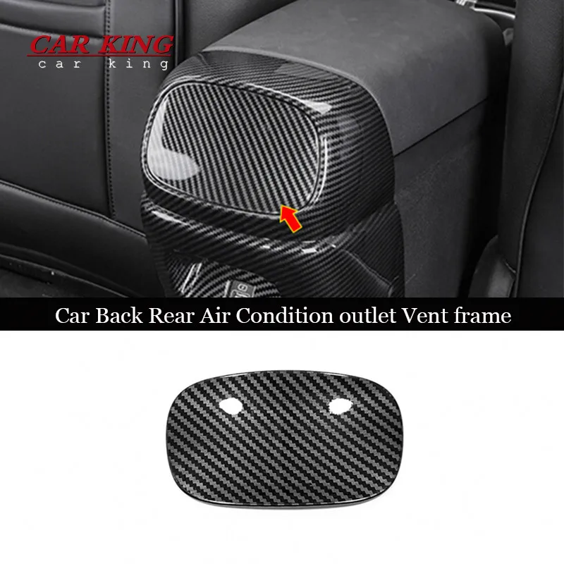 

For Hyundai Elantra CN7 2020 2021 Accessories ABS Carbon fiber Car Back Rear Air Condition outlet Vent frame Cover Trim Styling