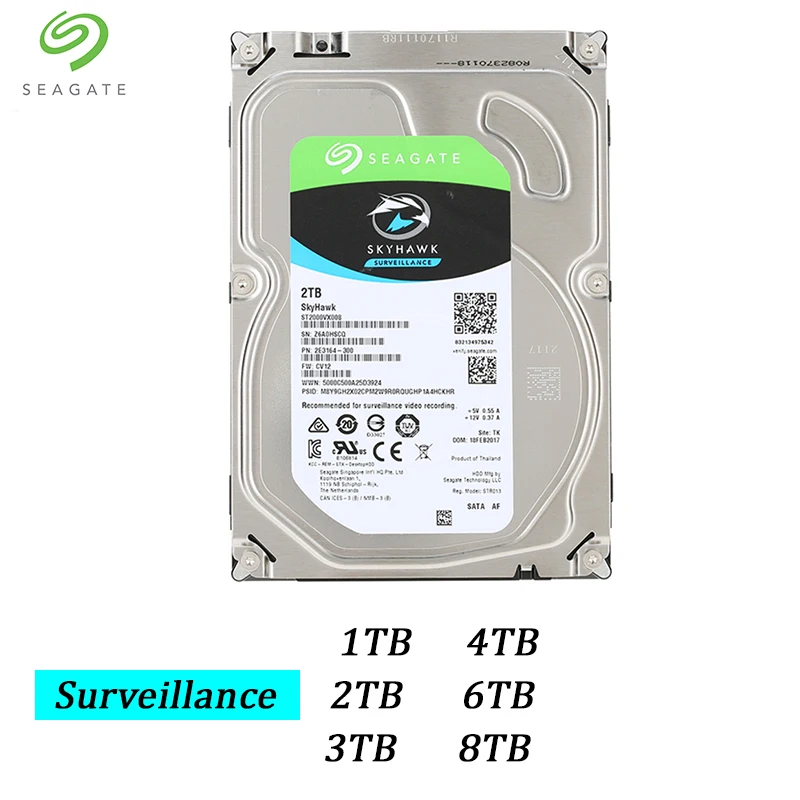 

Seagate Digital Surveillance Hard Drive 4TB SATA 6.0Gb/s 3.5" Video Recorder AHD DVR IP NVR for Hikvision Dahua Original Genuine