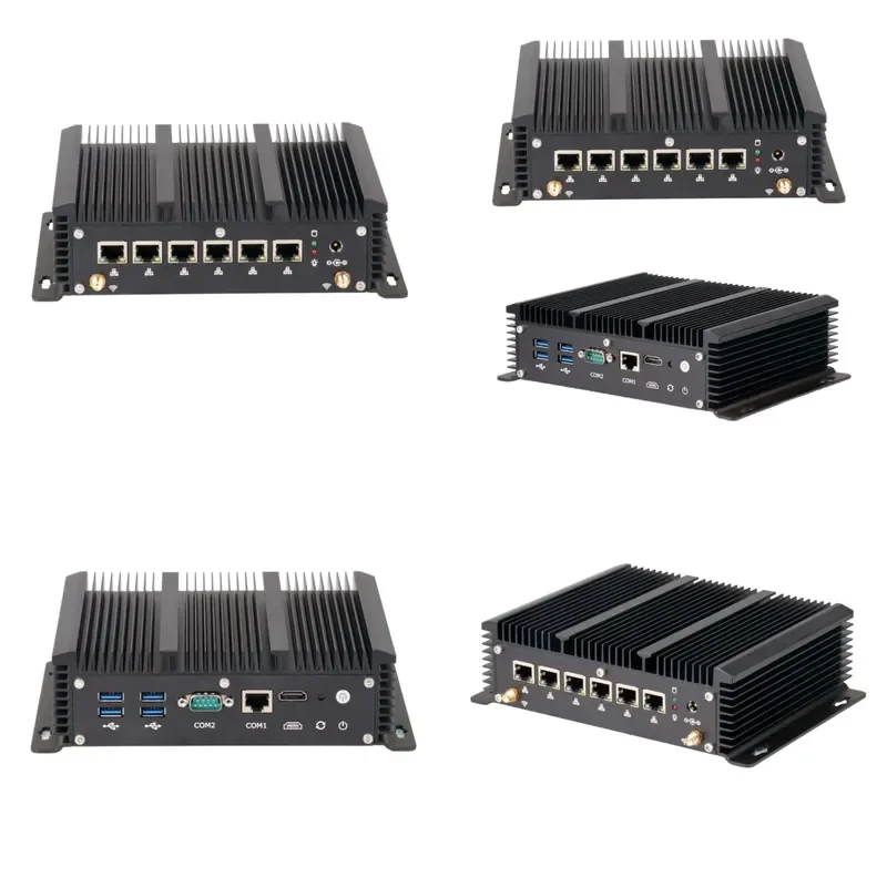 CAIXUNIPC New 2.5G Soft Router 6*LAN 12th Gen I5-1235U VPN Server Micro Firewall Mini PC DDR5 Industrial Computer