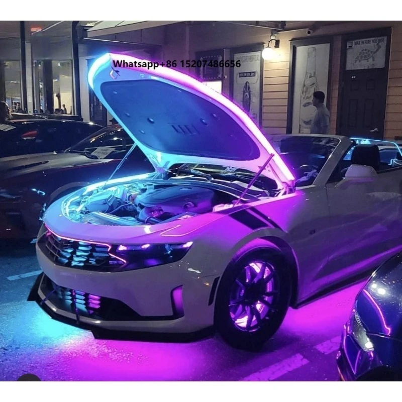Car Underglow Light Kit Remote APP Control Flexible Dream Color Neon Car Underbody Light  Strip Atmosphere Lamp