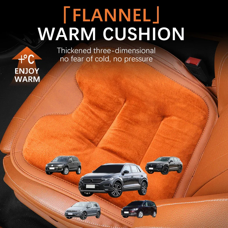 Winter Warm Car Seat Cover Cushion Plush Pad Protector Mat Soft Comfortable Wear-resistant For VW Caddy Touareg Tiguan Touran