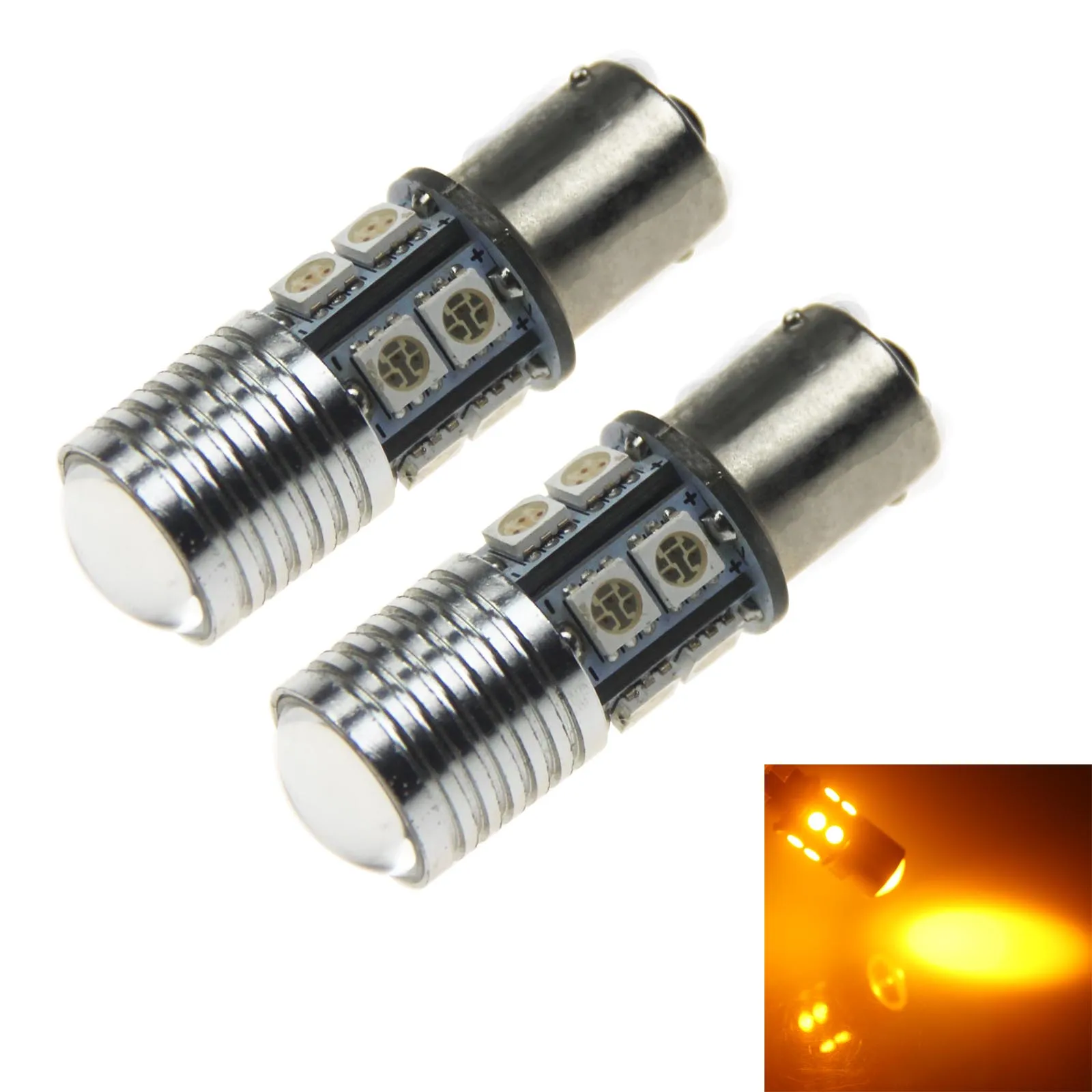 

2x желтая RV 1156 Bayonet Blub стоп-лампа 11 излучателей 10x5050 SMD + 1 CLED светодиодный 63 1147 Z20782
