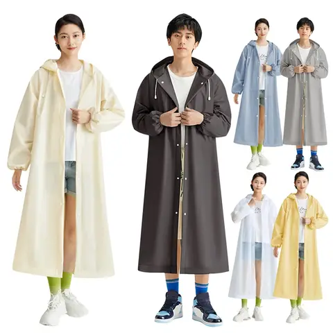 성인용 긴 비옷, 비 일회용 두꺼운 야외 여행 등산 방수 방풍 레인 기어, 범용 원피스 비옷