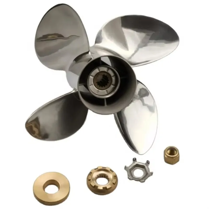 40-140HP 4 Blade 13 X19 MARINE Boat Prop PROPELLER  STAINLESS STEEL OUTBOARD PROPELLER