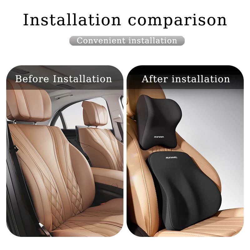 Car Headrest Lumbar Support Memory Foam Cushion Neck Pillow Accessories For Haval H6 Dargo M6 H9 H6S F7 F7X Jolion X DOG XY H2