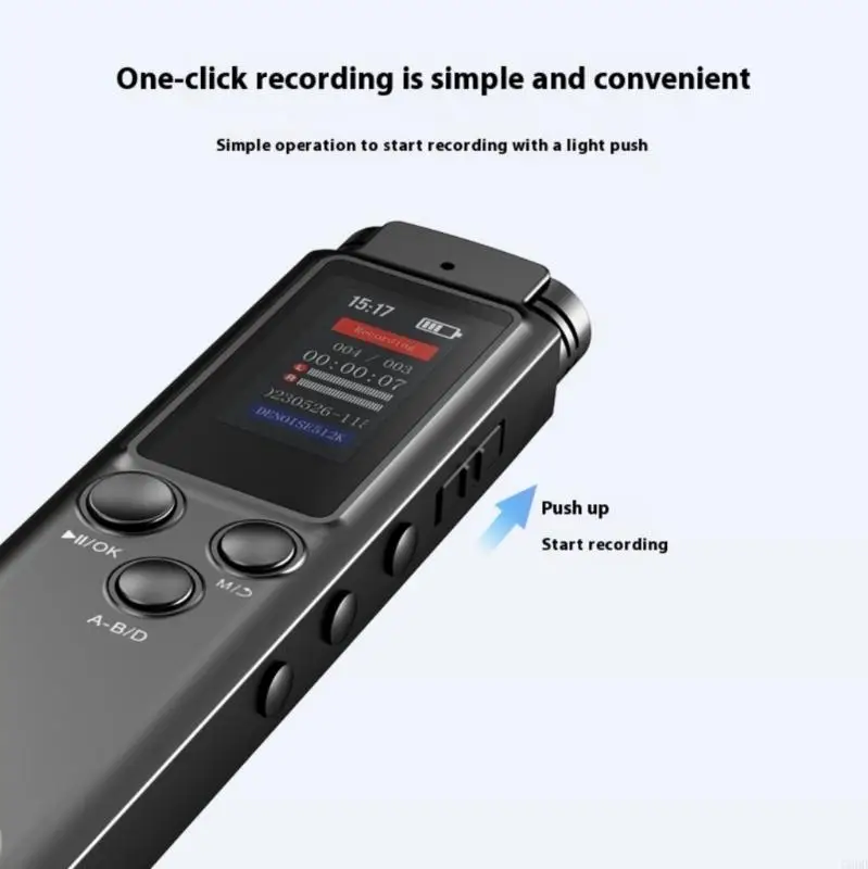 G6DD 32GB صوتي محترف مسجل ستيريو التسجيل الجهاز وظيفة خفيفة الوزن استمتع بالتقاط صوت واضح الأسود
