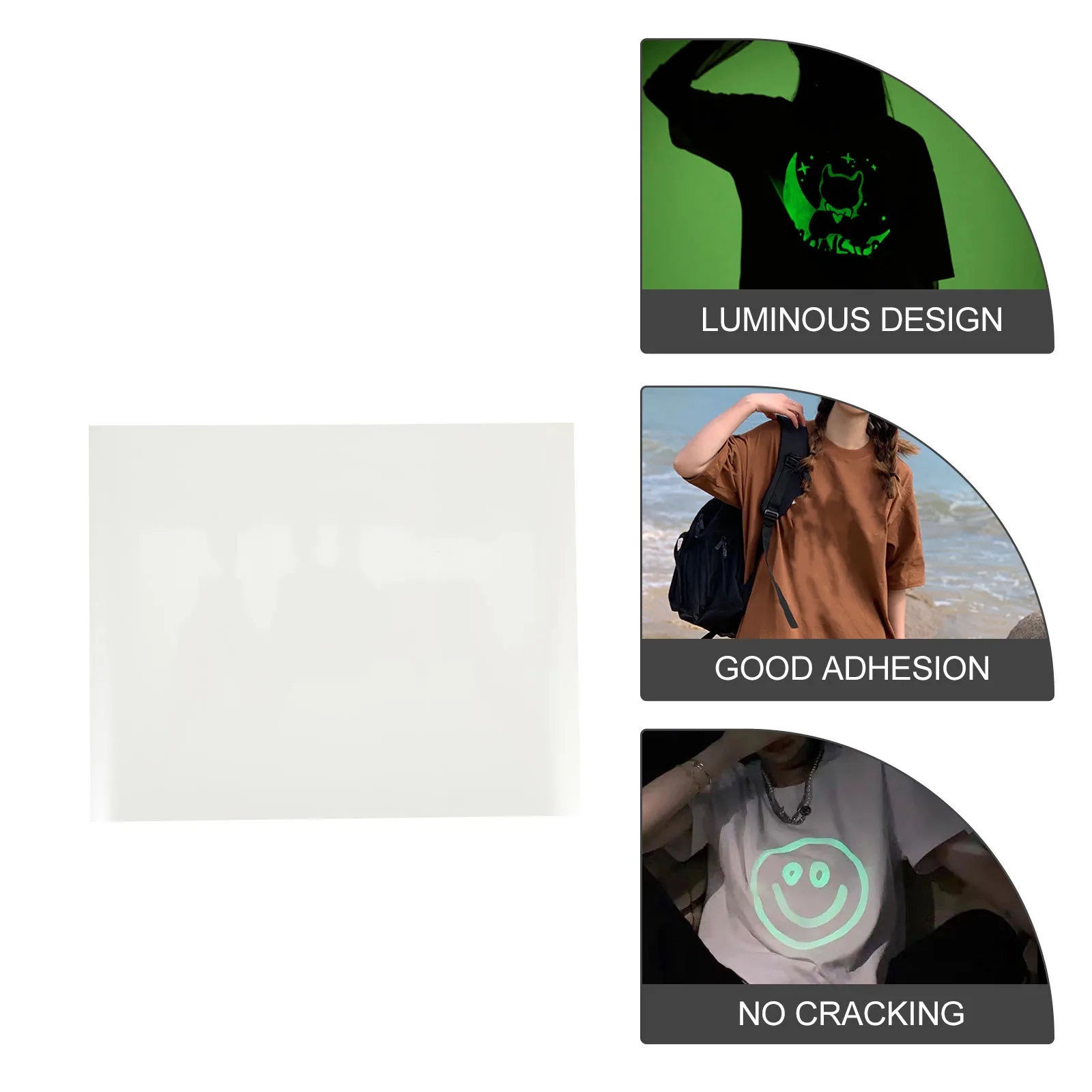 Glow in the Dark Heat Transfer Vinyl Film for T Shirts DIY Garment Decoration Craft Supplies