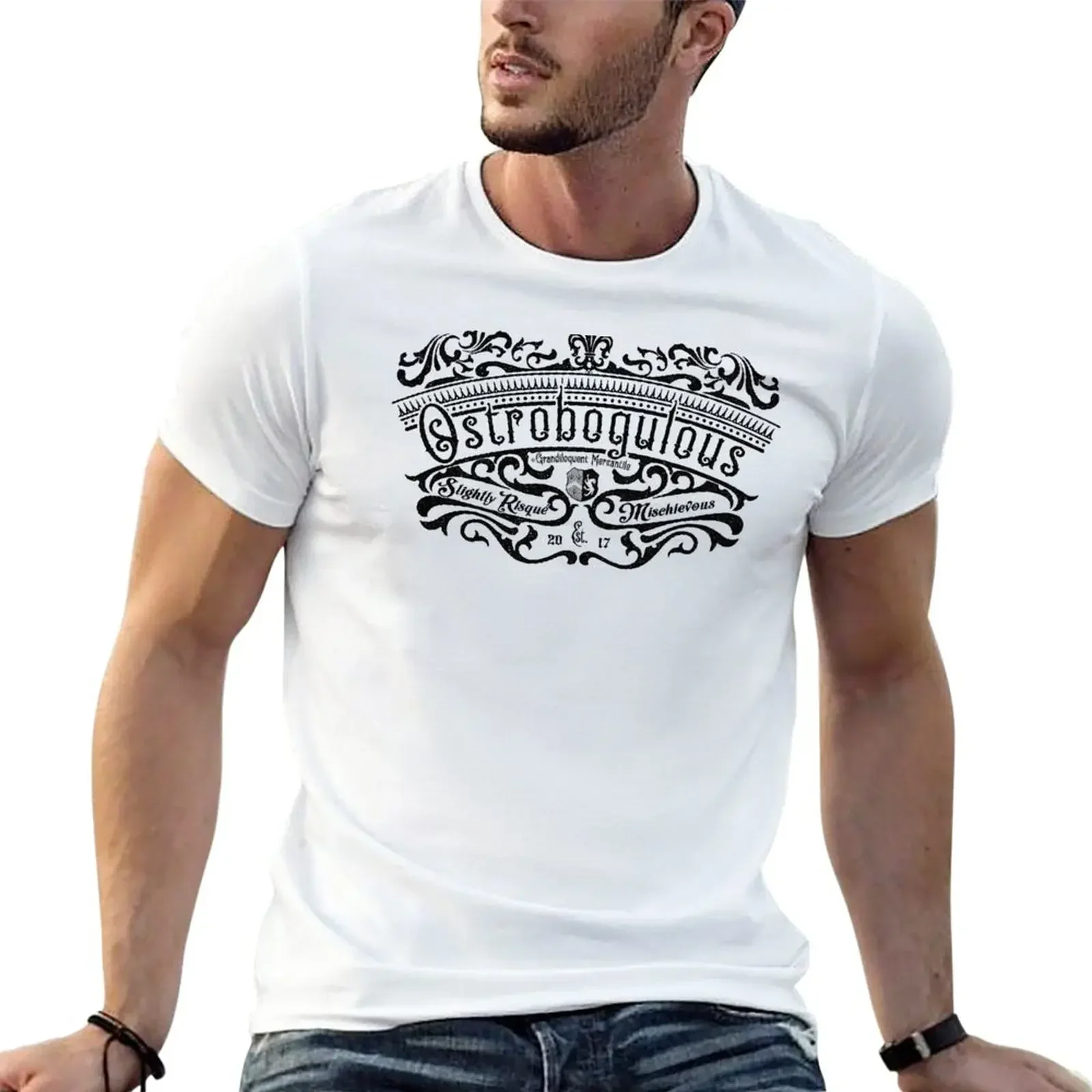 Ostrobogulous - Mischievous, Grandiloquent Word T-Shirt vintage clothes blacks men clothing