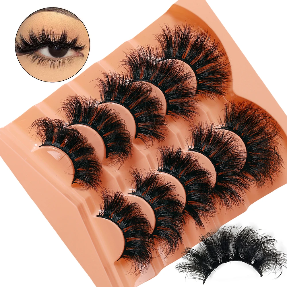 5-Pair Explosive Hair New Product False Eyelash Multi Layer Thick Cross Eyelash