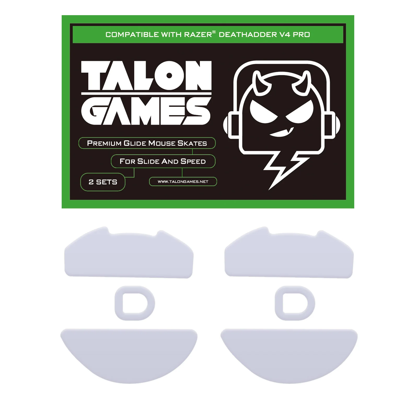 

2 Sets TALONGAMES Custom Curved Edge Light Grey Mouse Feet Skates For Razer Deathadder V4 Pro Gaming Wireless Mouse