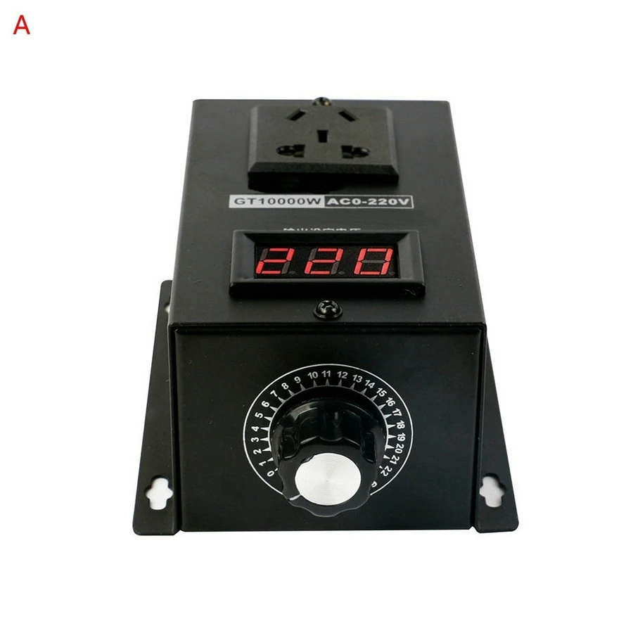 0V-220V High Power Silicon Controlled Electronic Voltage Regulator Motor Fan Speed Electric Variable Speed Controller 10000W