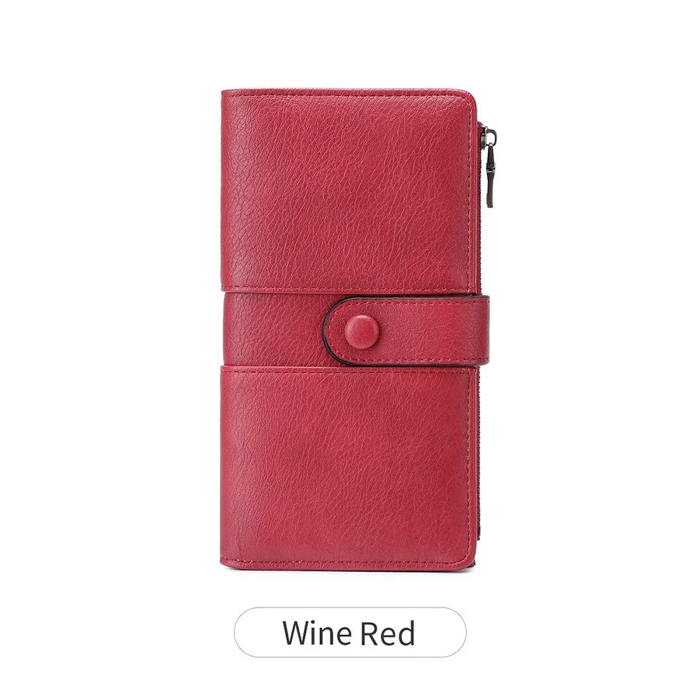 

Женский длинный кошелек из искусственной кожи с леопардовым принтом, длинный стильный кошелек на молнии с несколькими слотами для карт, на молнии, большой вместительный мужской кошелек