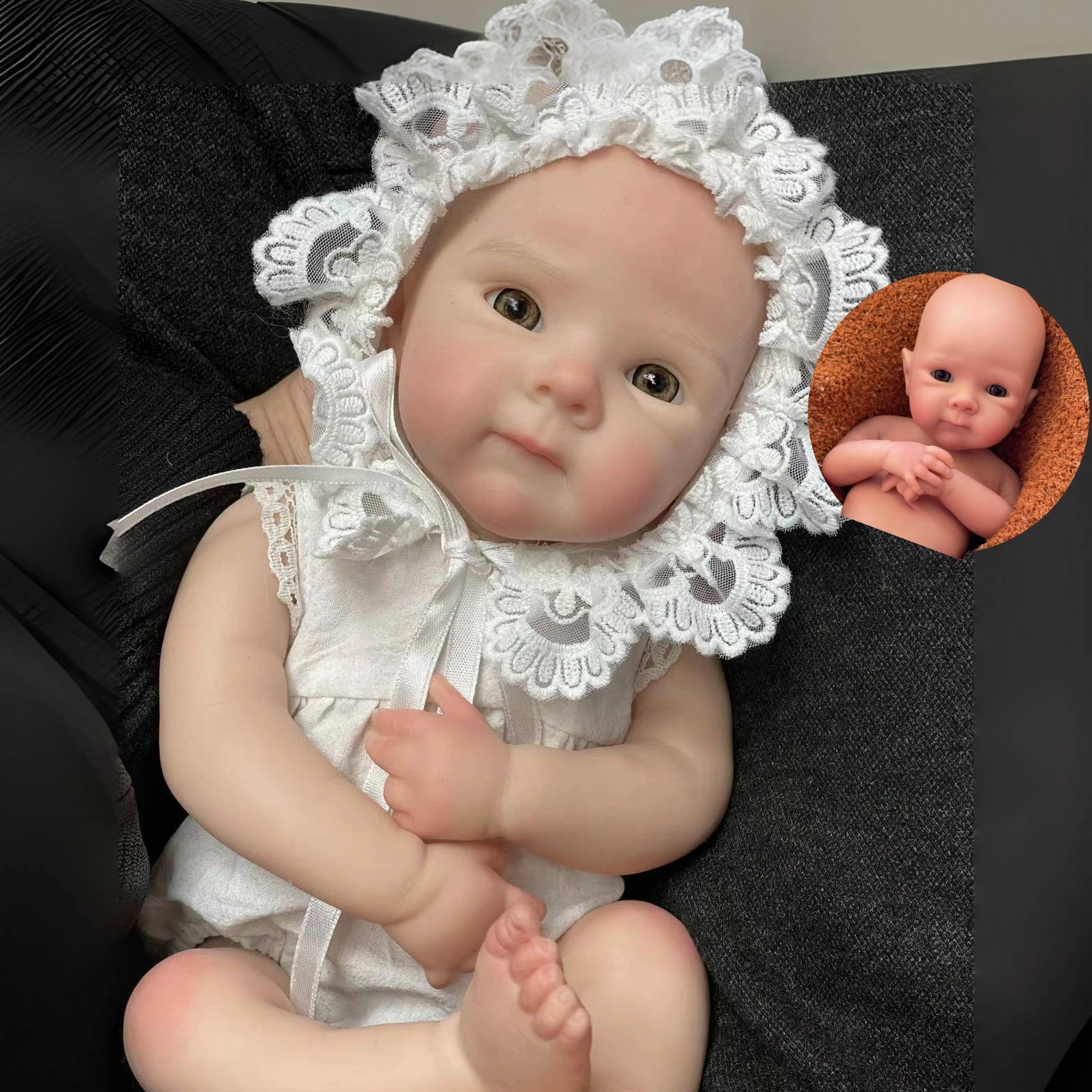 33cm Open Eyes Bettie Solid Silicone Bebe Reborn Girl Paint/Unpaint Soft Toching Feeling Newborn Baby Lifelike reales para niñas