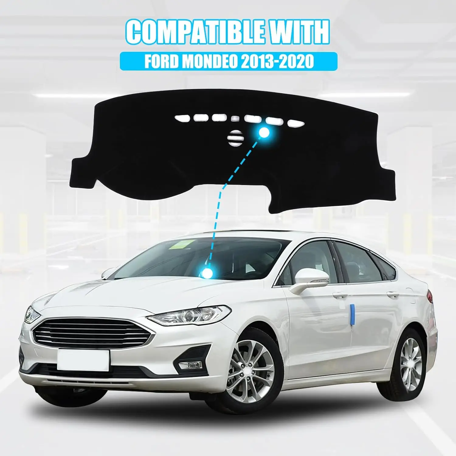 

Car Dashboard Mat Sun Shade Non-slip Dash Covers Accessories For Ford Mondeo 5 MK5 Fusion 2013-2020 2014 2015 2016 2017 2018