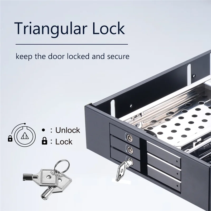A13E-Caixa de alumínio Adaptador SATA de 3 baias Suporte de disco rígido SSD de troca quente de 2,5 polegadas para 5.25 Optibay