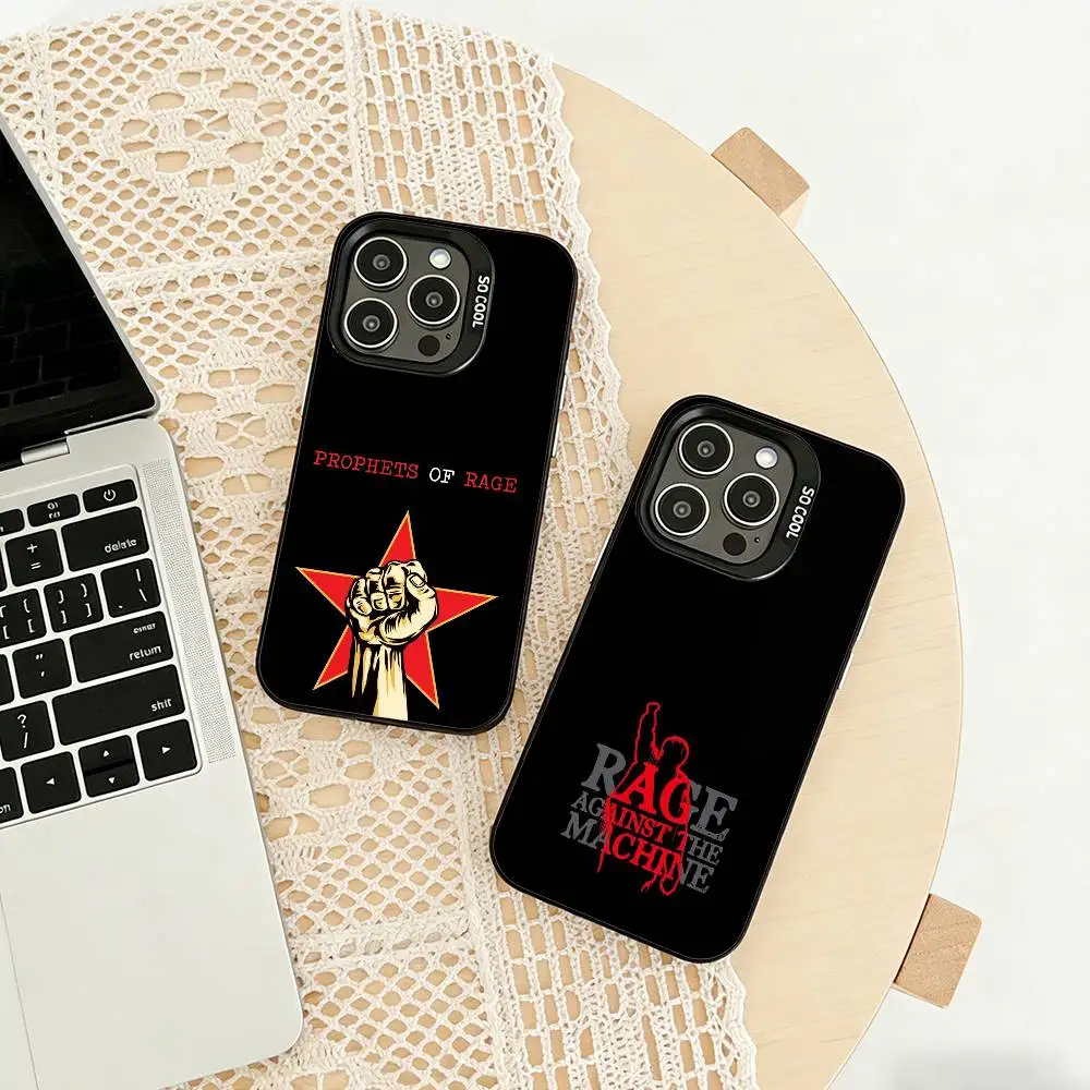 

r-Rage Against the Machine-e Phone Case For iPhone 17,16,15,14,13,12,11 Plus,Pro Max,XS,Colored silver phone case