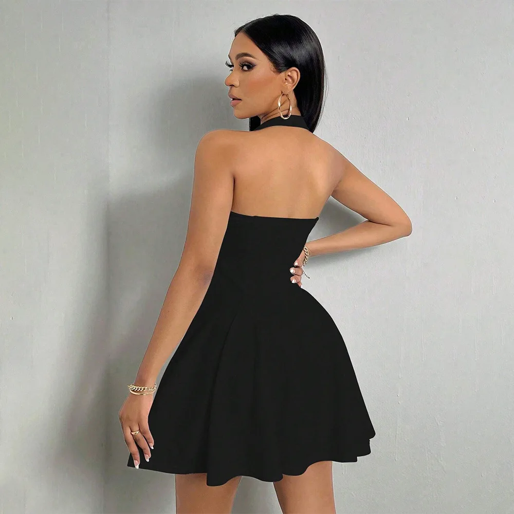 

Birthday Dress for Women New 2026 Summer Dresses Sexy Halter Neck Dress Backless Style