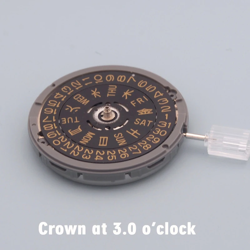 Japonia NH36 NH36A mechanizm Kanji korona o godzinie 3,0/3,8 maszyny do zegarków automatyczna złota tarcza z datą naprawa zegarków ruch