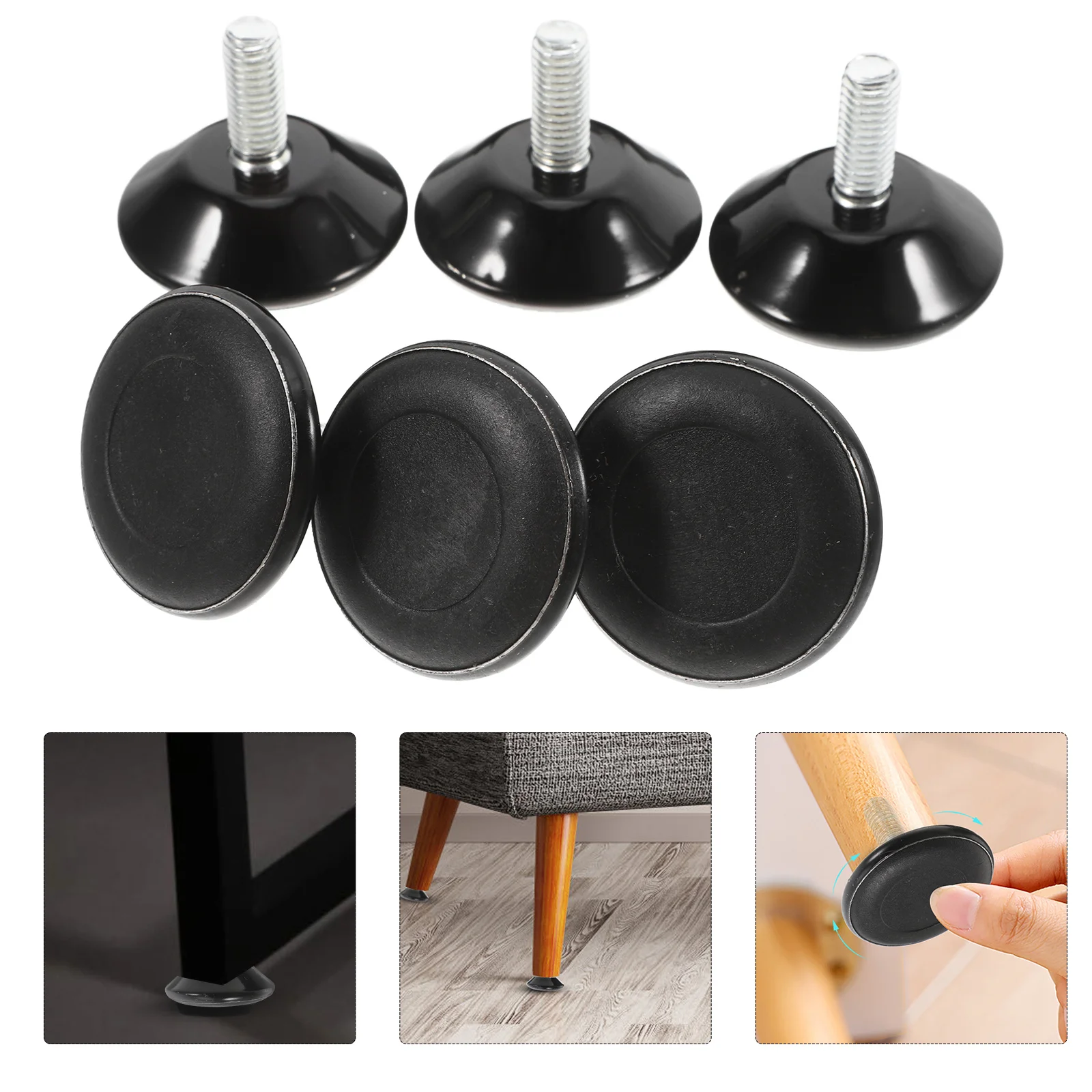 

6 шт. регулируемые ножки для выравнивания мебели, винт для тяжелых условий эксплуатации, устойчивый стол, стул, ножки шкафа, поддержка регулируемых ножек, выравниватель