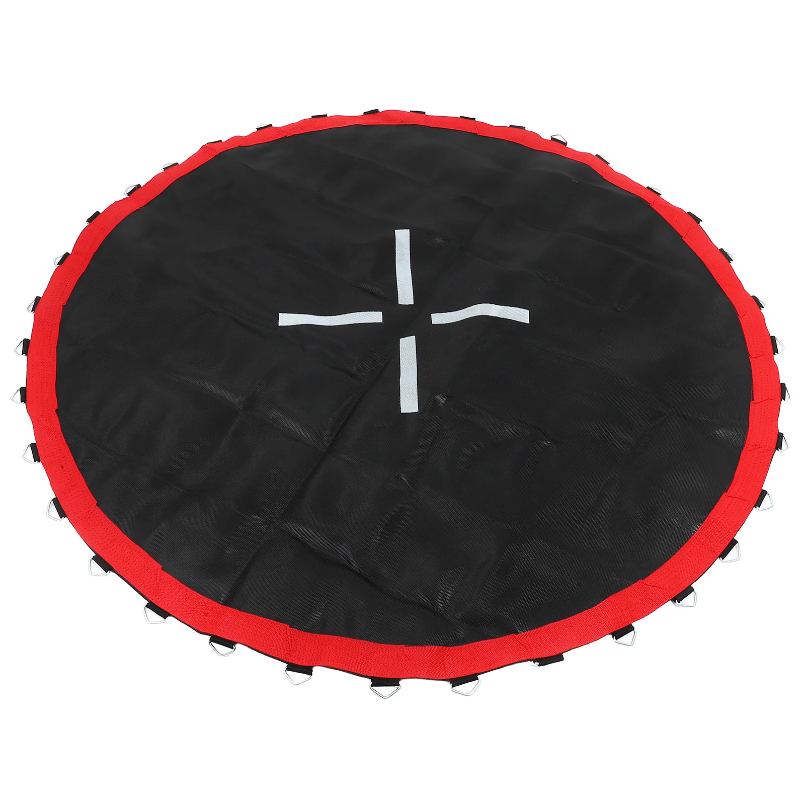 Tapete de substituição de trampolim redondo preto de alta elasticidade durável ao ar livre almofada de salto interno para fitness diversão familiar respirável
