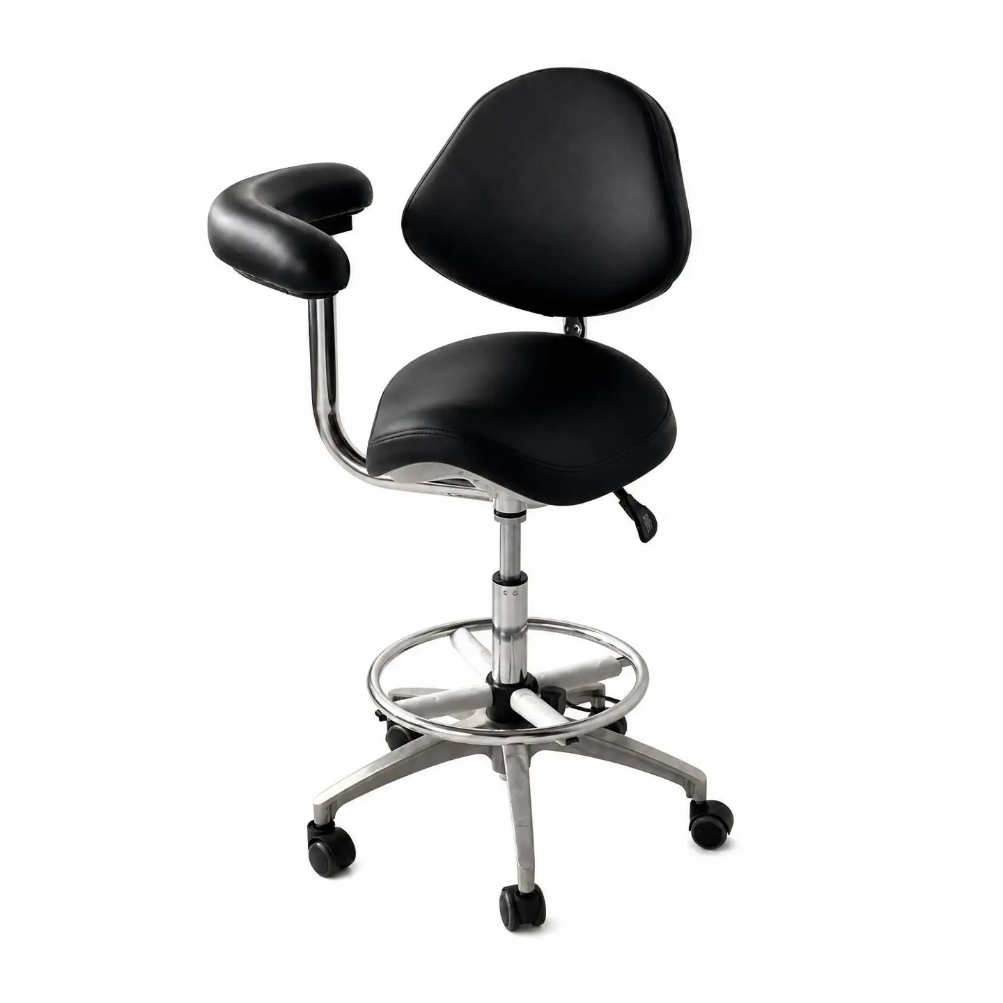 Factory Wholesale Dental Assistant Stool Hospital Chair PU Leather Adjustable Durable Gym Workshop Lab Dentist Work Chair