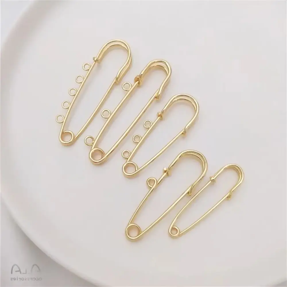 

18K Gold Plated brooch clasp brooch color preservation accessories DIY handmade materials