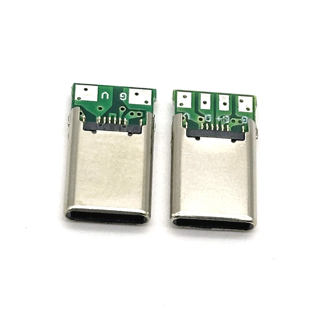 1/20PCS 2A USB 3.1 Type-C Connector 2Pin 4Pin Male Socket Receptacle Adapter to Solder Wire & Cable 16 Pins Support PCB Board