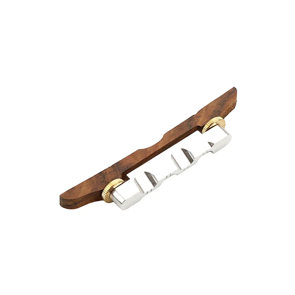 

Silver Rosewood Bass Guitar Bridge Saddle | Serrated Steel Replacement Bridge Plate for Bass Guitar Parts