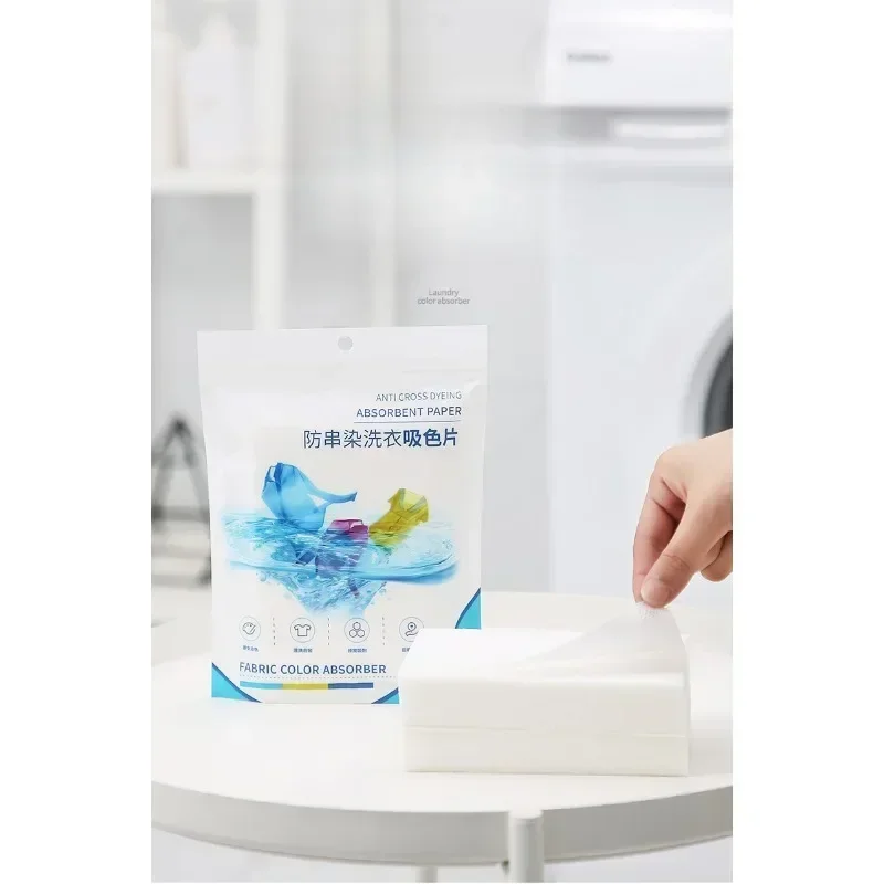 50 PCS/Bag Laundry Tablets Laundry Paper Anti-Staining Clothes Sheets Anti-String Mixing Color Absorption Washing Accessories