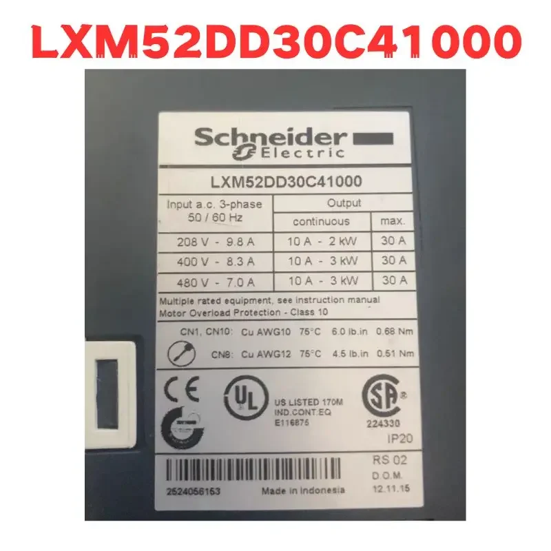 Servoaccionamiento usado LXM52DD30C41000 probado OK