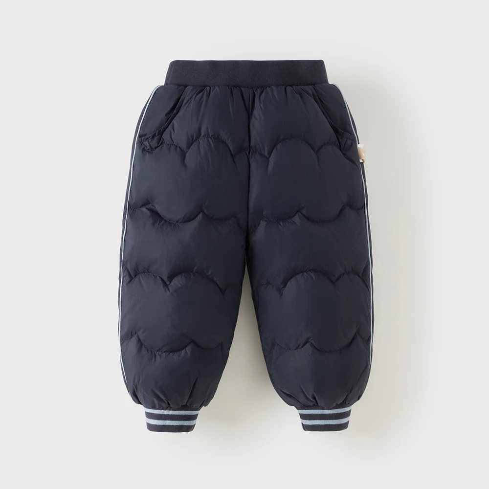 Dave Bella Boys Girls White Duck Down Pants Kids Winter Warm Waterproof Trousers Elastic Waist Casual Ourdoor DB4264547