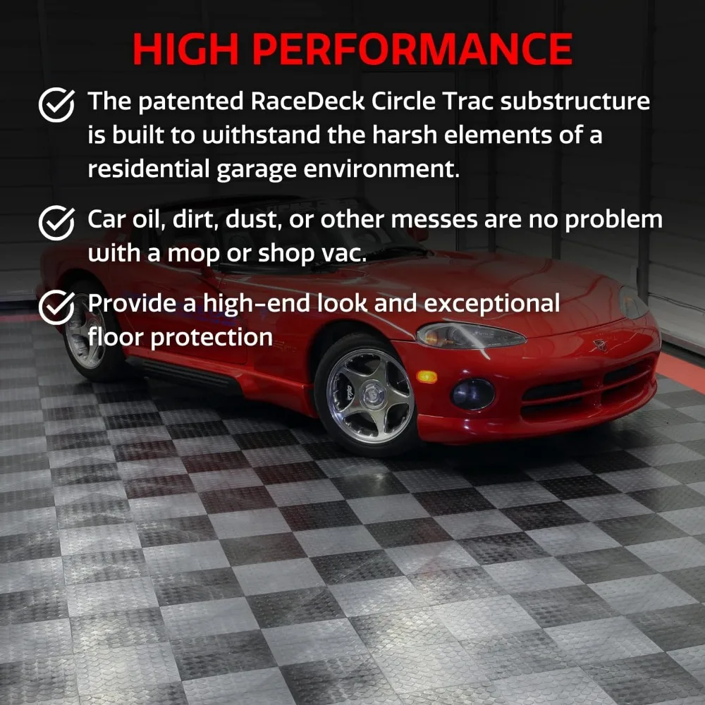 Interlocking Non-Slip Heavy-Duty Copolymer Garage Floor Tiles for Easy Installation and Durability
