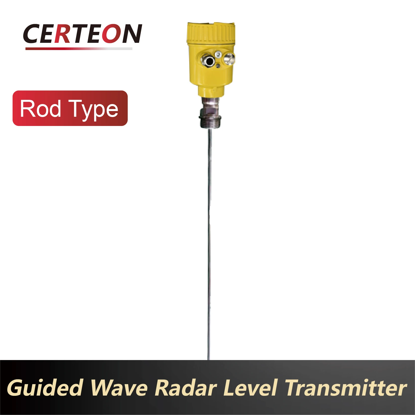 ความถี่สูง 26GHz เซ็นเซอร์ระดับเรดาร์ป้องกันการระเบิด 4-20mA Guided Wave เครื่องส่งสัญญาณ Rod สายหน้าแปลนเกลียว