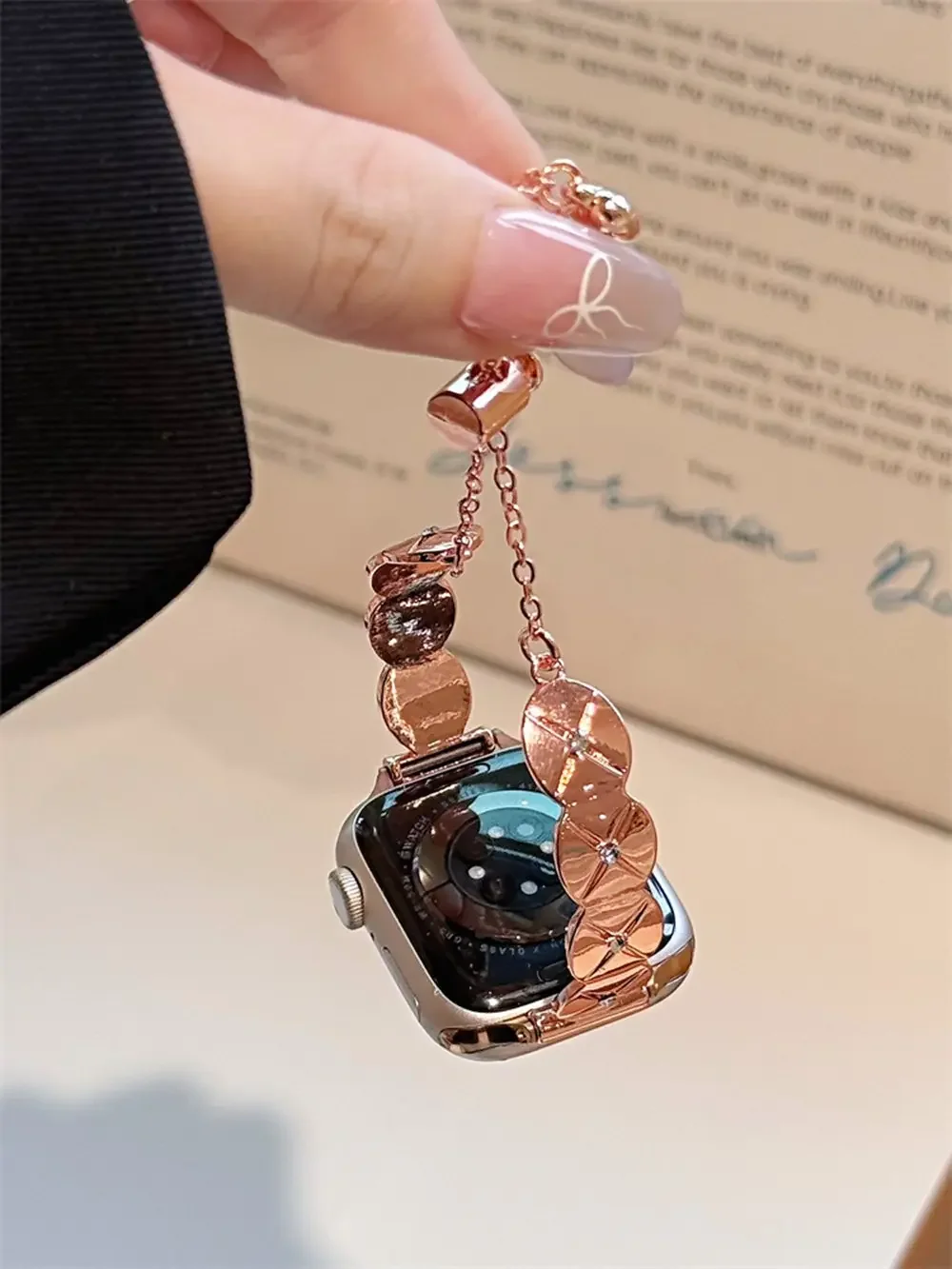 موضة متفوقة المعين سوار ربط ل سوار ساعة يد آبل سلسلة S10/8/7/6/3/4/5/9 40 مللي متر 41 مللي متر 42 مللي متر 44 مللي متر 45 مللي متر 46 مللي متر