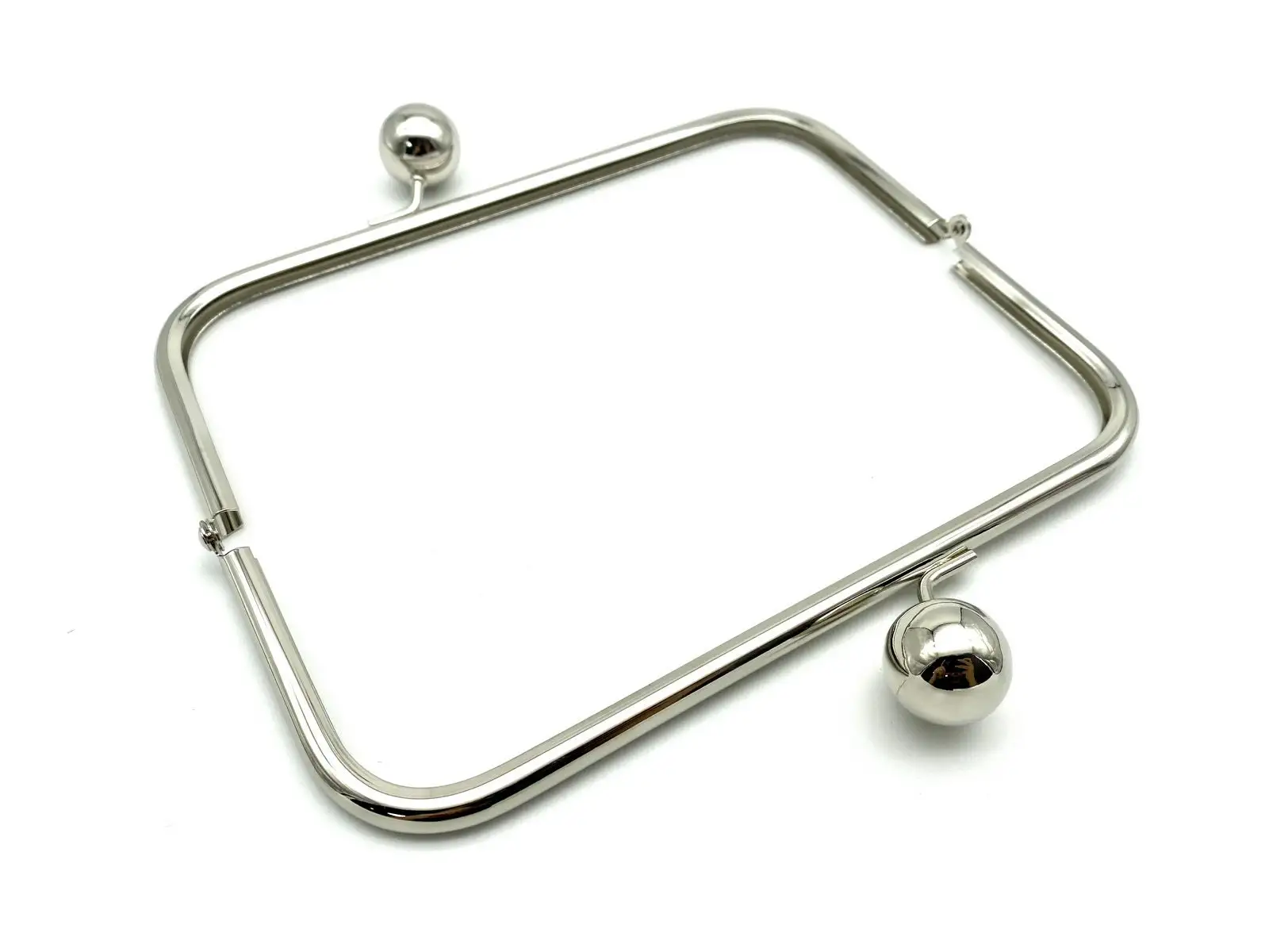 Antique Brass Silver Gunmetal 1 Piece Wholesale Zinc Alloy 22 X9 CM Big Ball Clasp 25 Mm Metal Purse Frame Sewing Purse Handle